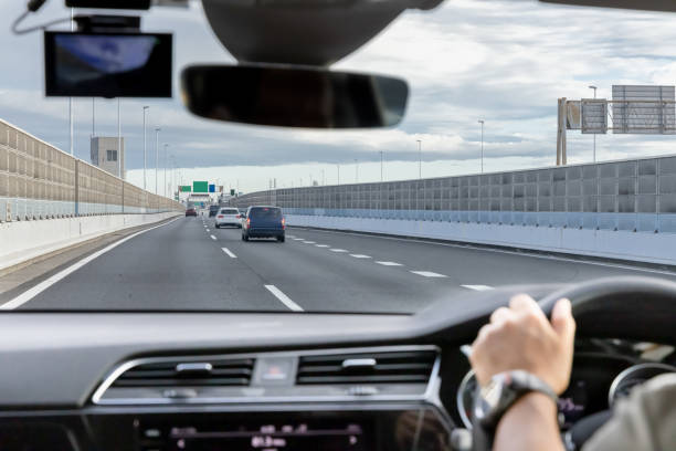 istock View from the window of a car running on the highway 1345681285