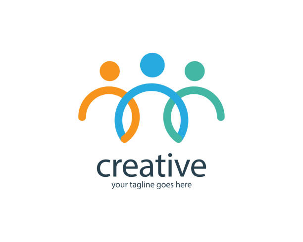 ilustrații de stoc cu creative people logo vector illustration design editable resizable eps 10 - siglă