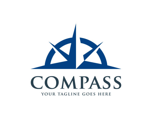 compass logo template vector illustration design editable resizable eps 10 - 北方 幅插畫檔、美工圖案、卡通及圖標