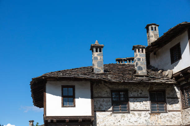 istock Old traditional stone house in small mountain village 1345683664