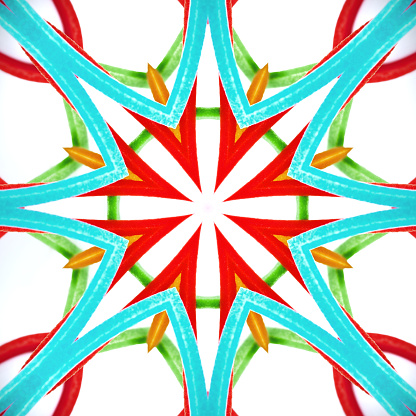 Kaleidoscope of a geometric pattern.