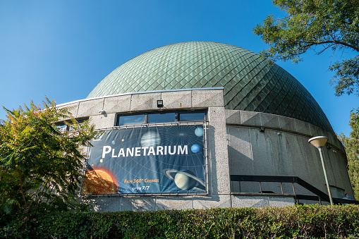 Brussels, Belgium, October 9, 2021. The Brussels planetarium is a Belgian federal scientific establishment that is part of the Royal Observatory of Belgium. It was established in 1935 as the Alberteum.