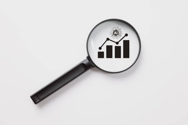 istock The idea of financial technology and business analytics. AI (Artificial Intelligence) and smart analytics are often used interchangeably. Machine that learns from data science. 1345697288