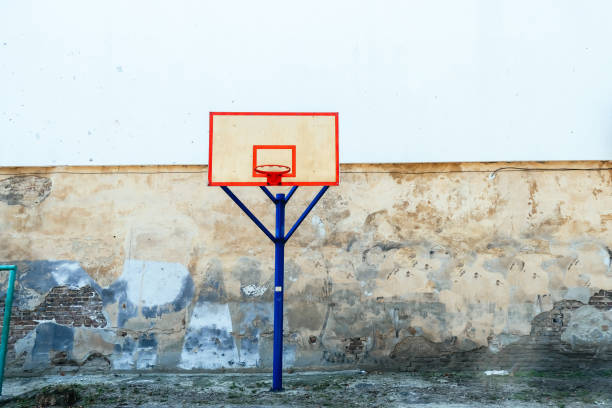 istock Abandoned basketball court 1345697621