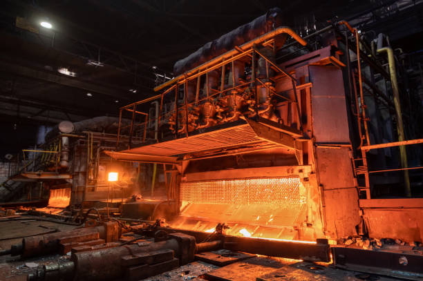 istock Furnace for heating metal forgings and ingots 1345700281