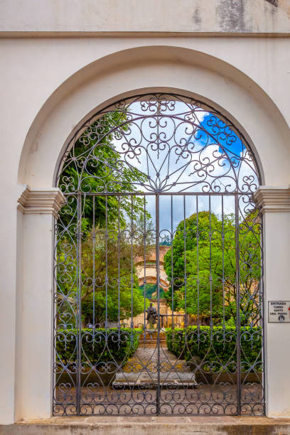istock Arc Gate of a destroyed Monastery's Park 1345702398