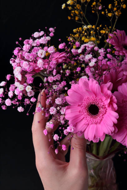 istock Little beautiful pink  flowers 1345703554