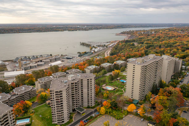 istock Quebec City Urban area from drone 1345706618