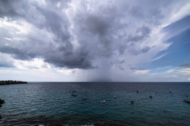 Thundershower over Curacao /Caribbean /Netherland Antilles
