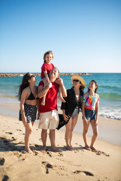 istock Loving family by sea 1345711944