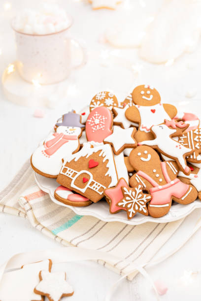 istock Gingerbread Christmas Cookies on a platter 1345716203