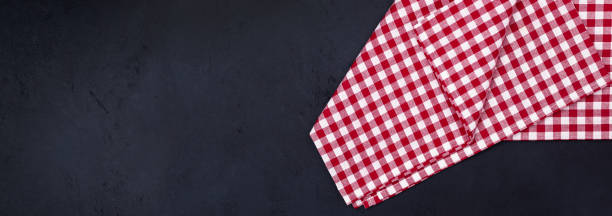 istock Empty template for restaurant menu card, italian napkin 1345722218