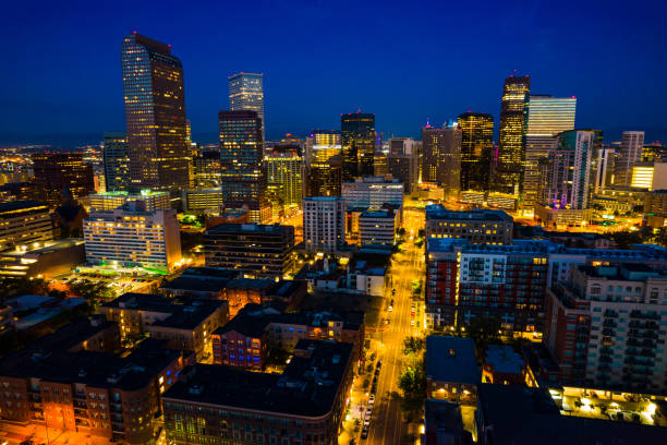 istock Nightscape above Denver Colorado Skyline 1345723507
