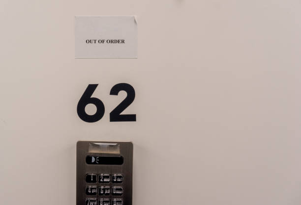 istock Safety locker number 62 with digital lock. 1345735252
