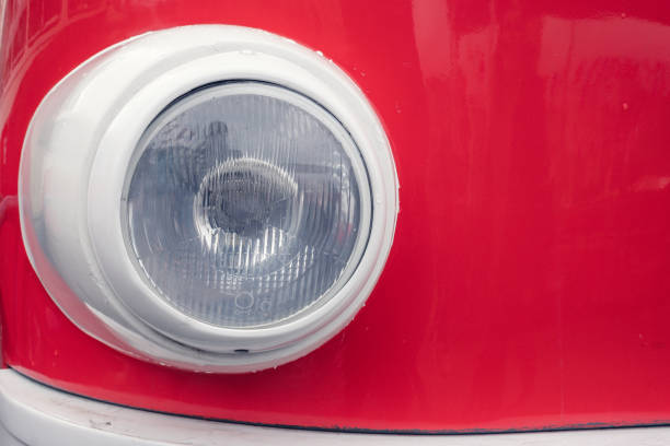 istock Headlight of an old bus. 1345735275