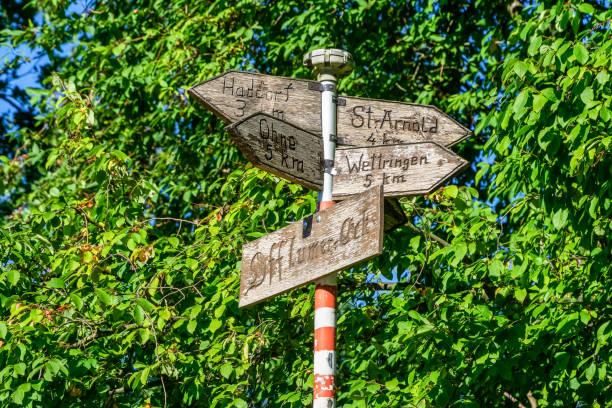 istock Direction signs in a public place. 1345746004