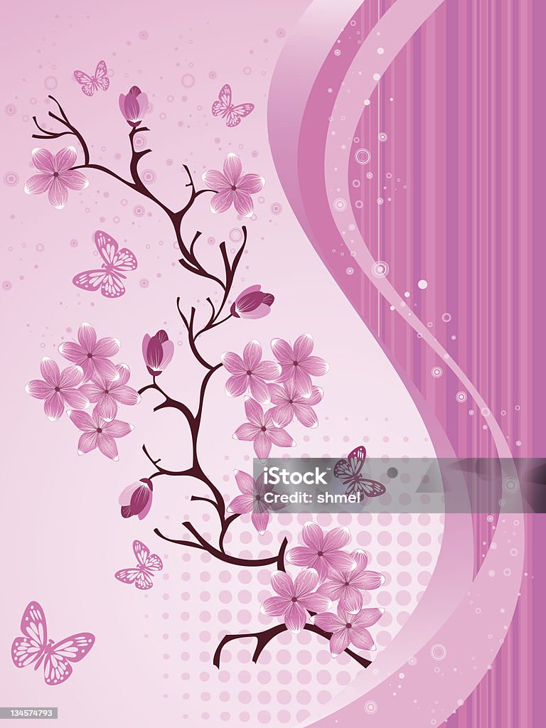 Japanese cherry blossom Japanese cherry blossom, vector illustration Backgrounds stock vector