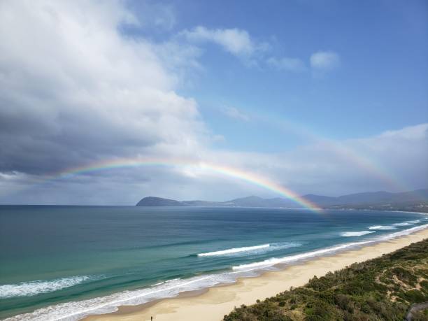 istock Double rainbow on Bruny Island in Tasmania 1345755862