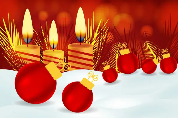 Vector illustration of Christmas Celebration illustration with multiple ornament