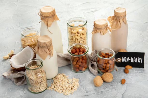istock Assortment of non diary plant based milk. 1345762807