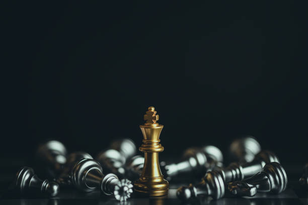 istock Chess game. Business, competition, strategy, leadership and success concept. 1345765556