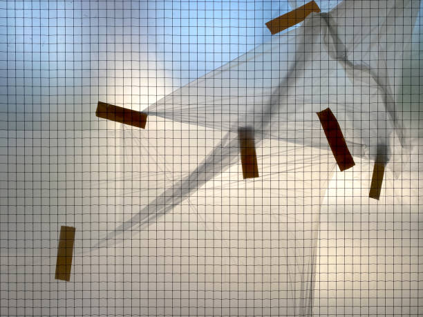 Artistic background texture of cured translucent windows