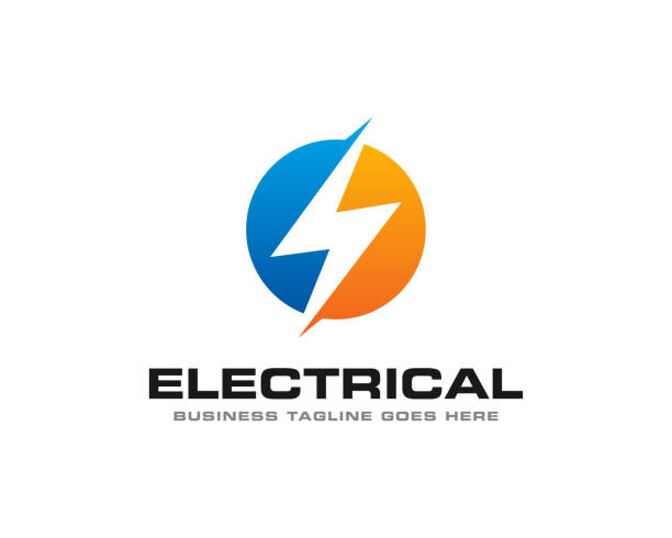 stockillustraties, clipart, cartoons en iconen met electrical thunder logo icon vector design editable resizable eps 10 - alternatieve brandstofvoertuig
