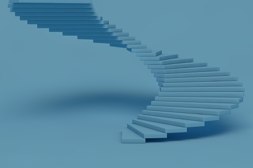 3D render spiral stair