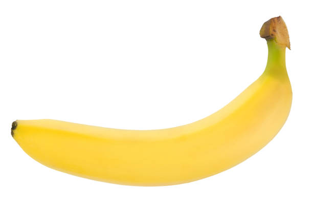 istock Yellow ripe bananas isolated from white background. 1345789582