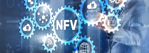 istock NFV inscription on gears background. Digital technology concept 1345792466