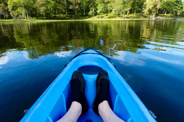 istock Blue kayak in Loch Lomond on open water 1345794660