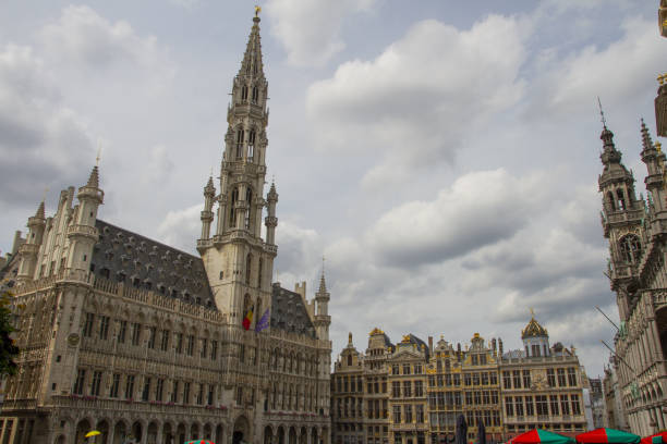 istock Urban landscape of old Brussels 1345795159