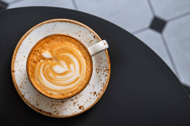 istock Yummy cappuccino with art foam 1345797025