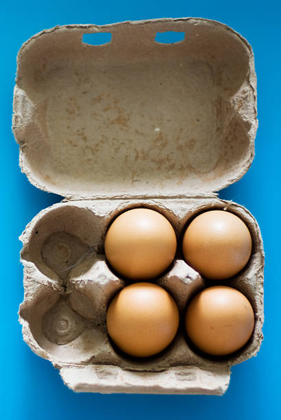 Four eggs stock photo