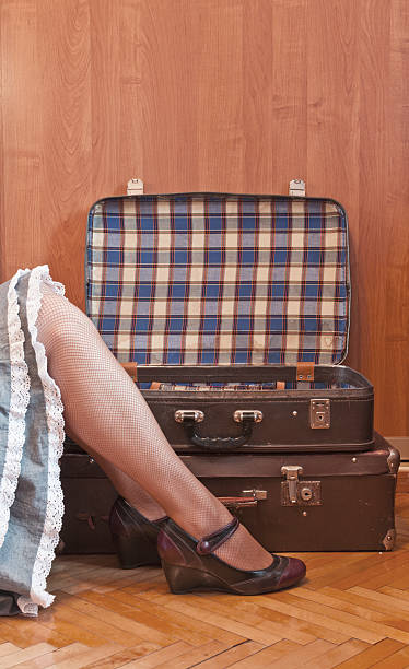 istock Packing and travel, retro 134579909