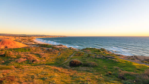istock Maslin Beach coastline at sunset during winter 1345799593