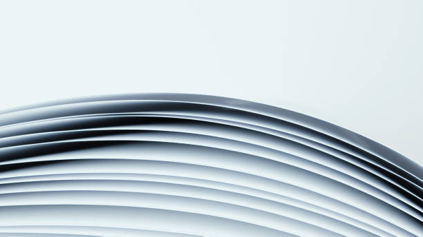 istock Sheets of white paper on white background. Abstract background. 1345801412