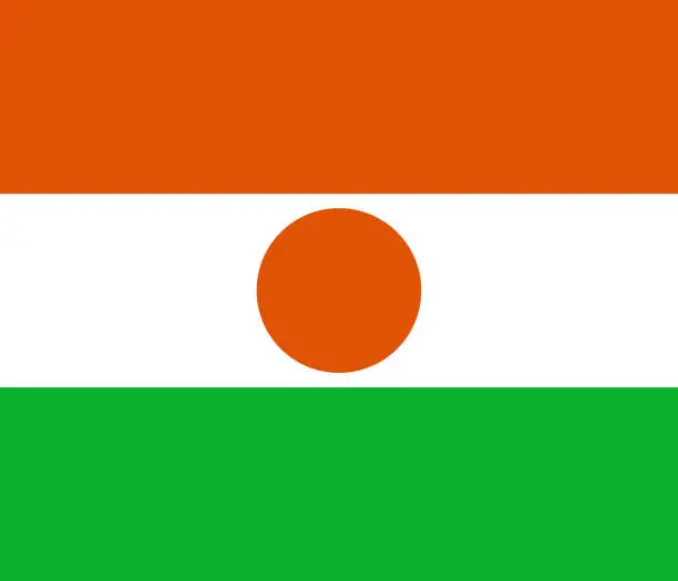 Vector illustration of National Flag Republic of the Niger - vector,