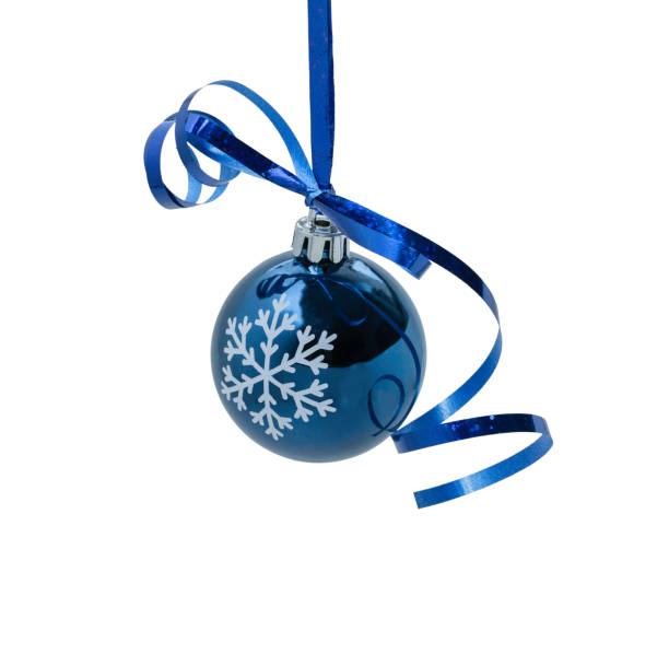 istock Hanging blue Christmas ornament 1345804537