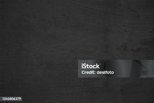 istock Wooden textured empty blank black coloured vector backgrounds with horizontal wood grains or crevices all over, also looks like crepe paper 1345806379