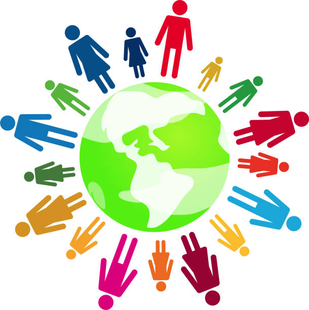 istock This is an illustration of the earth and its people. 1345809729