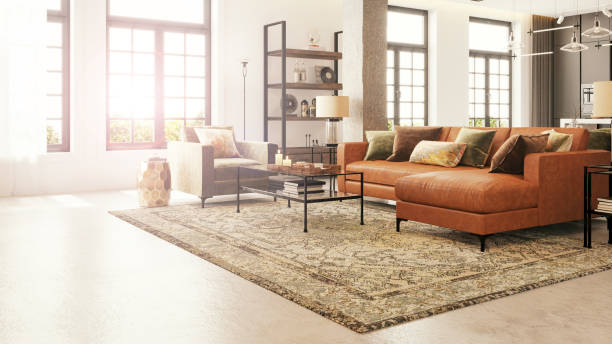istock Modern apartment living room interior 1345809823