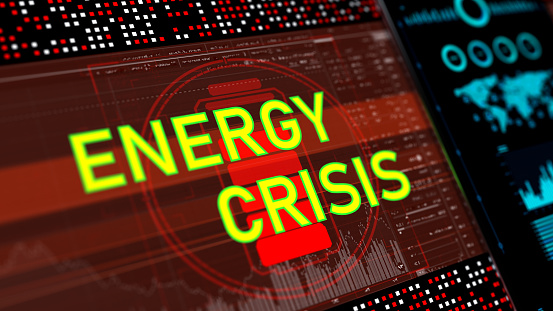 An energy crisis in the supply of energy resources to an economy
