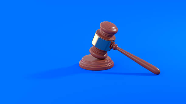 Judgement gavel on blue background 3d concept legal system photos stock pictures, royalty-free photos & images