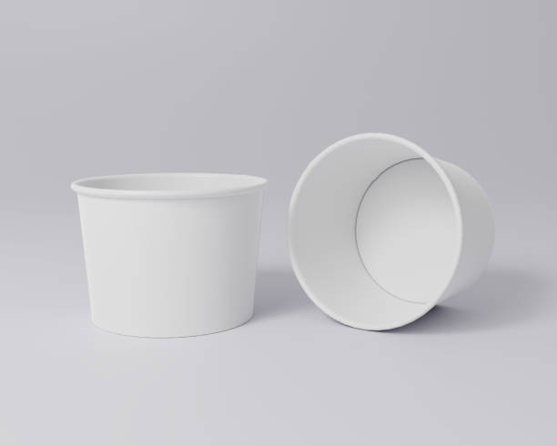 istock A disposable white paper container to wrap food 1345813943