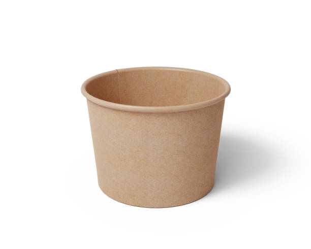 istock A disposable kraft paper container to wrap food 1345813947