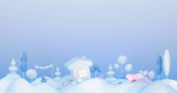 istock Collection of Christmas, New Year element. 3d render, 3d illustration. 1345814089