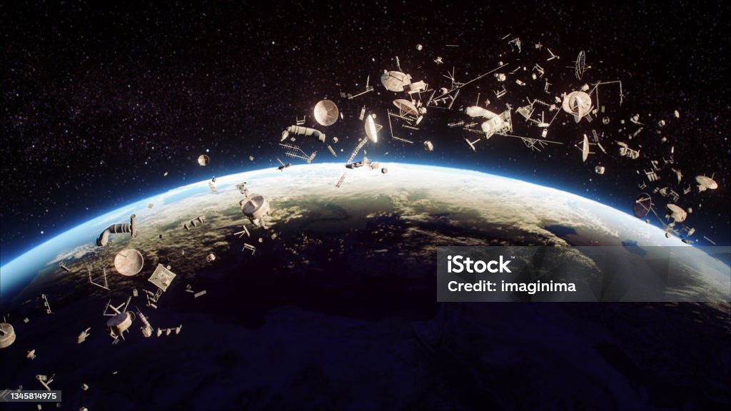 Space Debris In Earth Orbit Stock Photo - Download Image Now - Garbage,  Outer Space, Rocketship - iStock