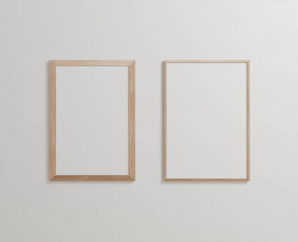 istock Wooden frame that can be used for interior design 1345816566