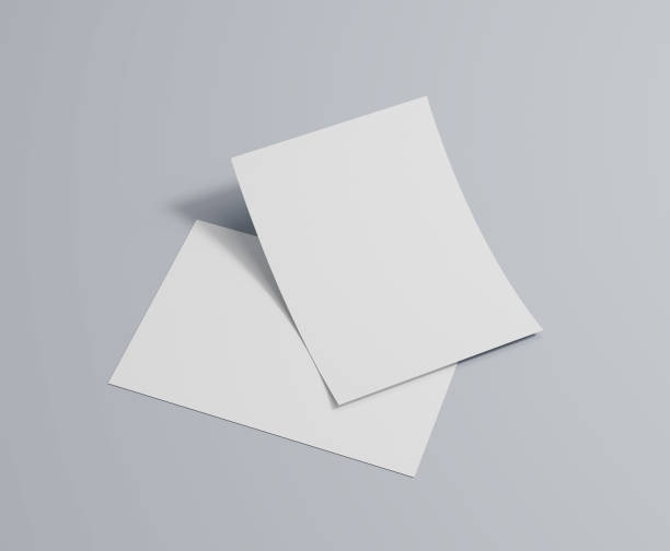 papel de maqueta de folleto a4 en blanco - volante fotos fotografías e imágenes de stock